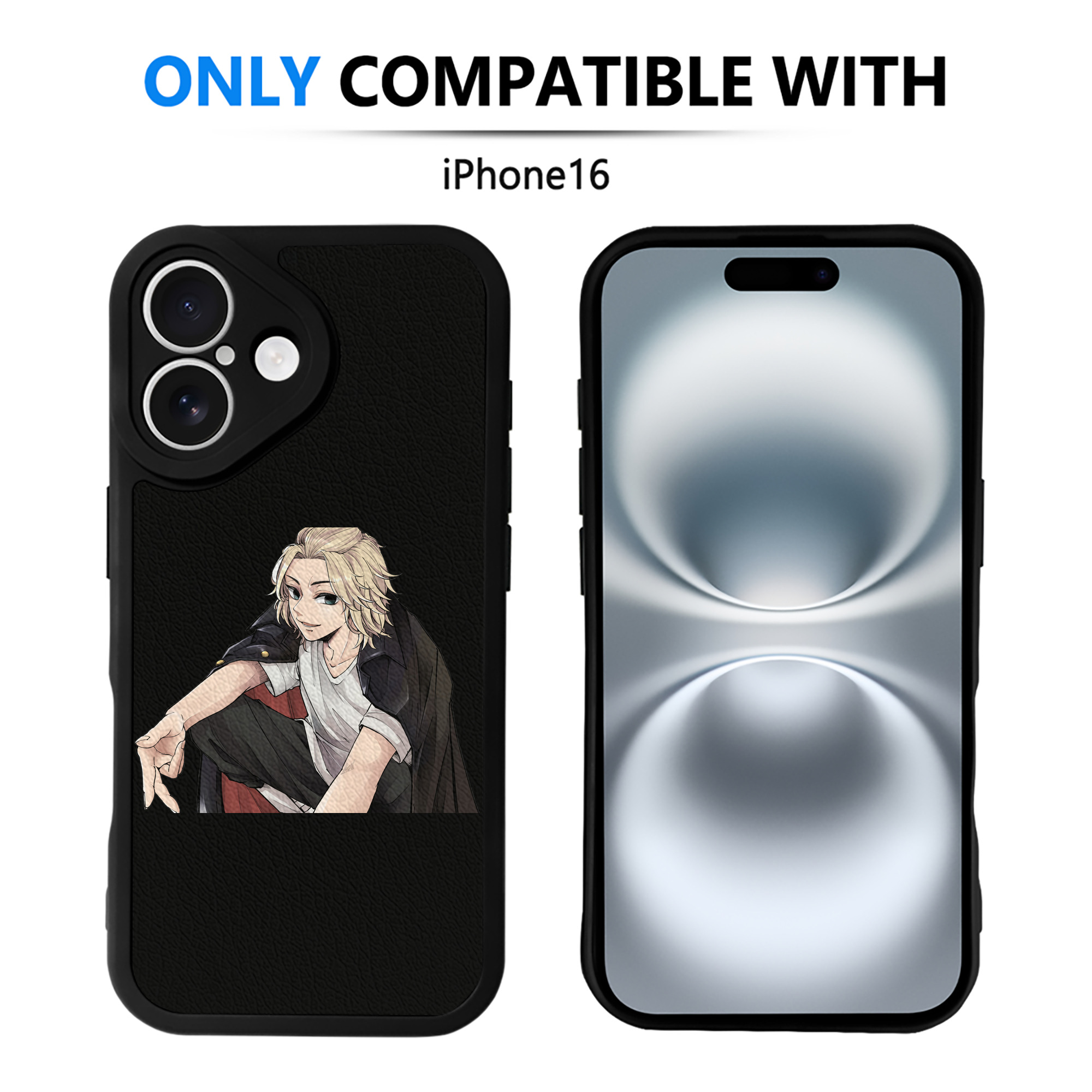（画像用） 東京リベンジャーズ Tokyo Revengers 【iPhone 16シリーズ対応】シリコンスマホケース（レザー調） 材質：シリコン